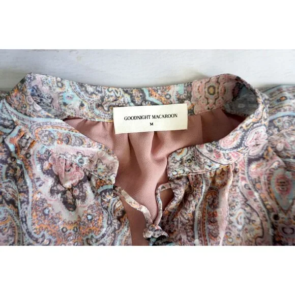 Goodnight Macaroon Boho Paisley Romper - Size M, NWT - Picture 2 of 8